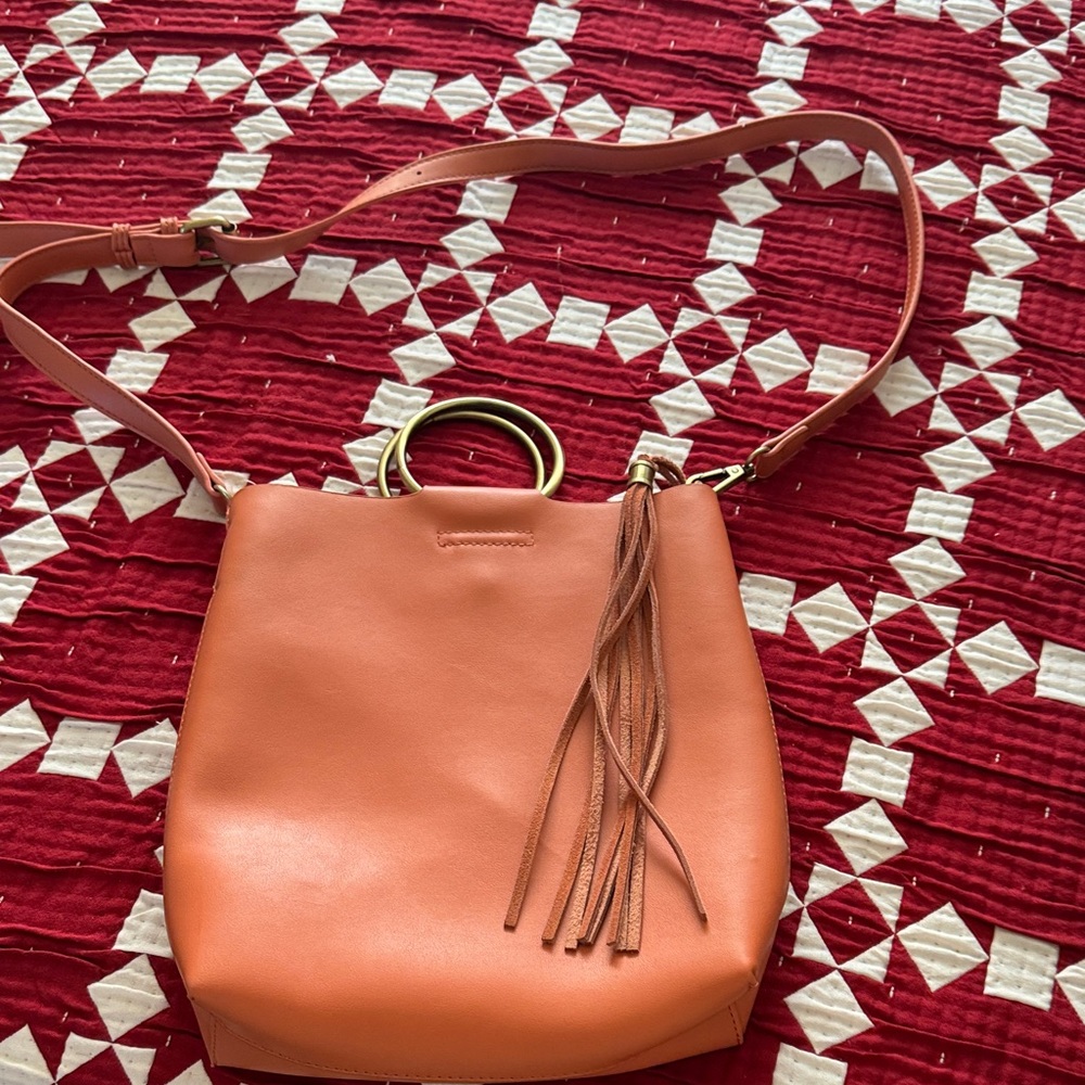 Anthropology Stylish Orange Shoulder Bag